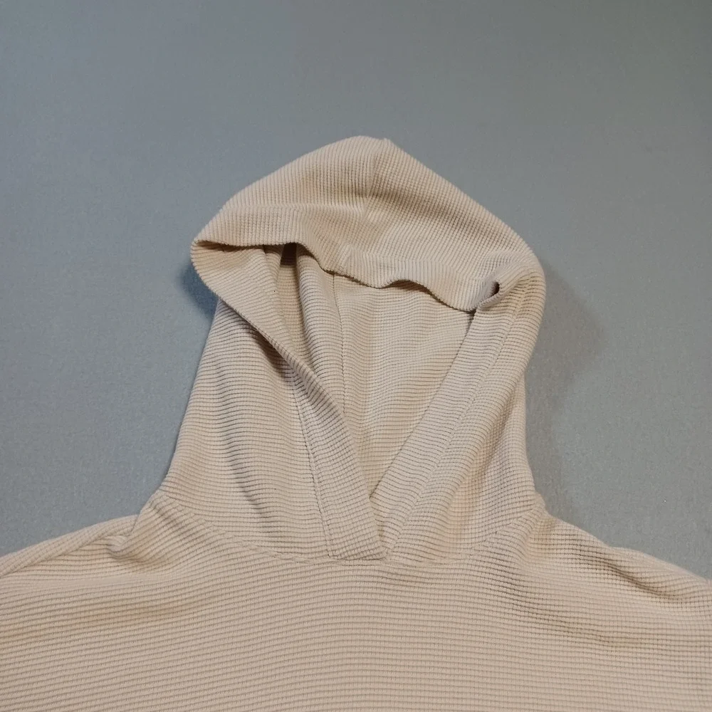 Wonder Nation Boys Beige Ribbed Hoodie‎ S 6-7 Long Sleeve Pullover WM18816A-0422